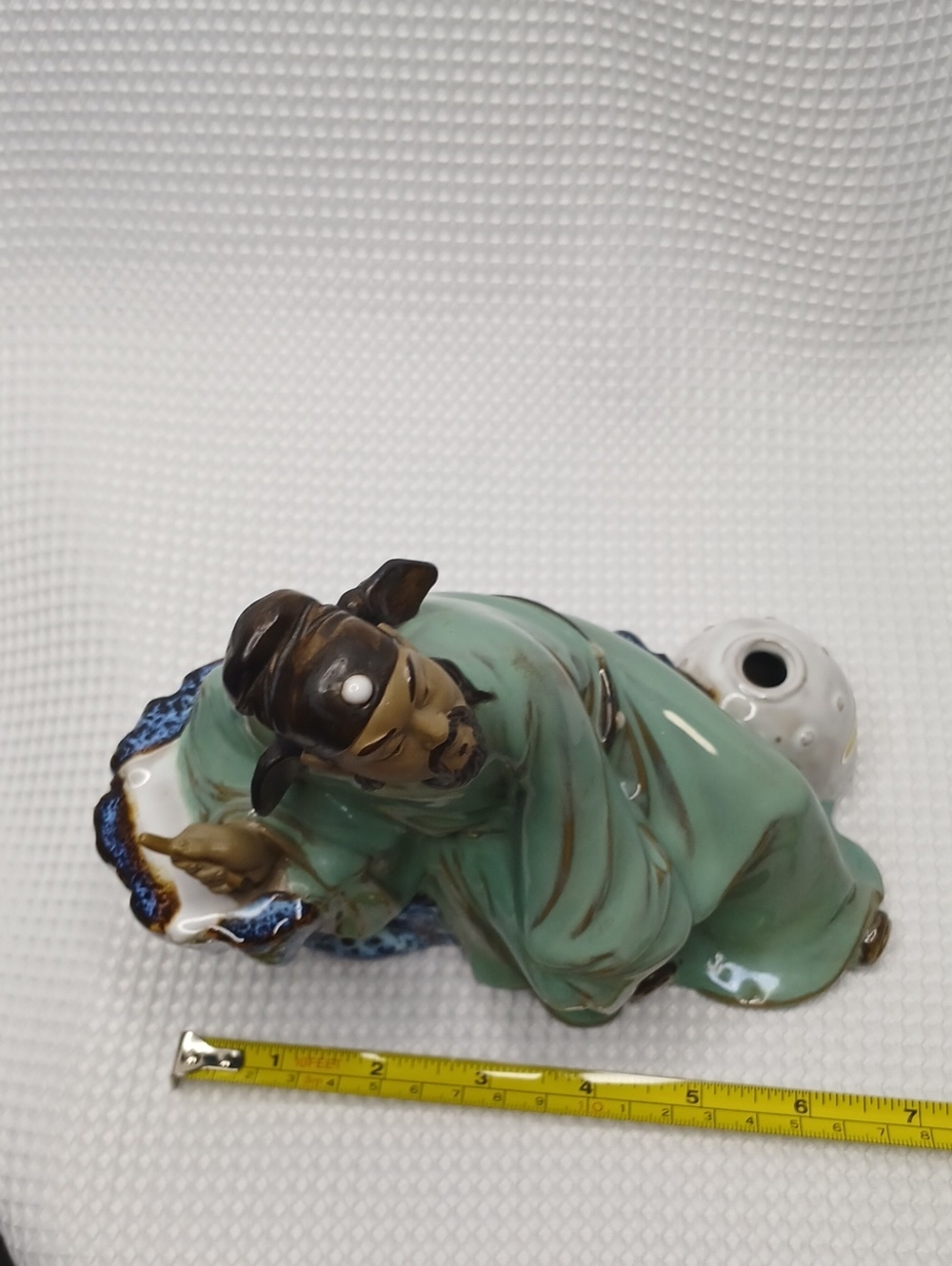 Vintage Chinese Shiwan Mudman Ceramic Li Bai Scholar Figurine - Picture 7 of 8